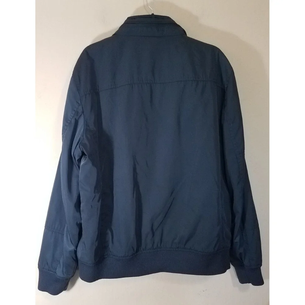 Tommy Hilfiger Performance Bomber Jacket Men XL Navy Blue‎ 6-Pocket Hooded